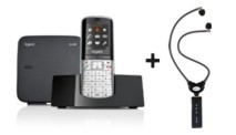 Analog VoIP DECT Station mit Anrufbeantworter, DECT-Handteil mit Ladestation + Bluetooth Luftleiter-Headset