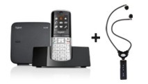 Analog DECT Station, DECT-Handteil mit Ladestation + Bluetooth Luftleiter-Headset