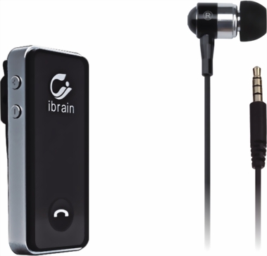 Headset Bluetooth i-brain Long Standby (Version Mono - schwarz) für iPhone, Samsung, Huawei, LG etc.