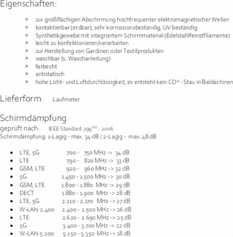Neu: 5G Abschirmstoff