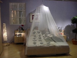 EMV-Baldachin für Betten bis 2x2m, blickdurchlässig, lichtdurchlässig