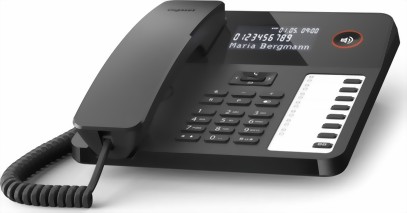 Gigaset Desk 600 Clip mit Freiprecheinrichtung und Piezohrer in schwarz