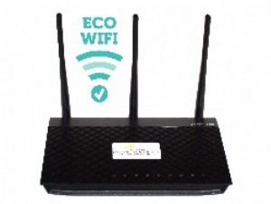 Strahlungsreduzierter WLAN Dualband n-Router (2,4 + 5 GHz)