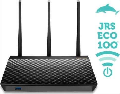 Strahlungsreduzierter JRS ECO 100 WLAN Dualband ac-Router (2,4 + 5 GHz)