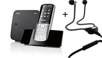 Analog VoiP DECT Station mit Anrufbeantworter, DECT-Handteil mit Ladestation + Headset